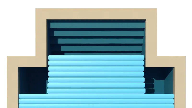 Szögletes lépcsőkivágás